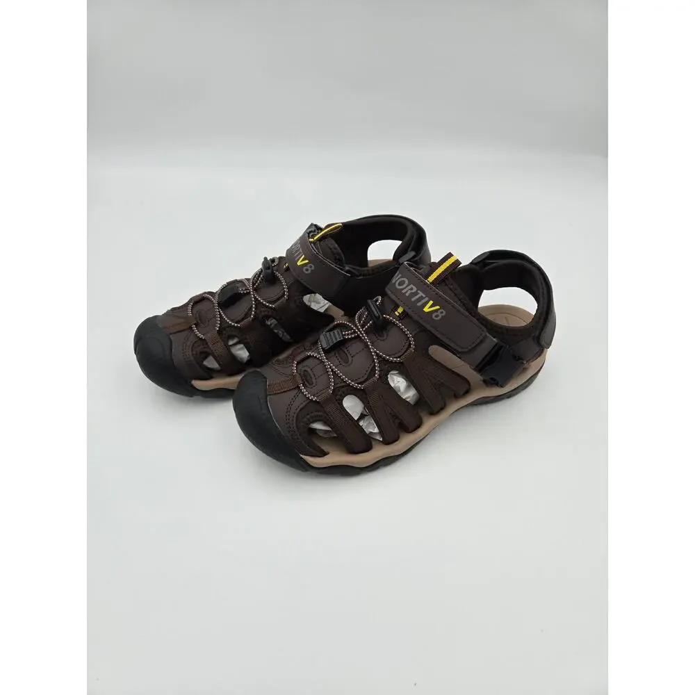 NORTIV 8 Men’s Closed Toe Hiking Sandals Brown Size 9 New In Box
